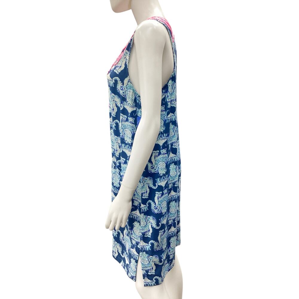 Lilly Pulitzer Dress Women’s Size 8 “Carlotta” Embroidered Front Elephants Motif - Picture 3 of 6